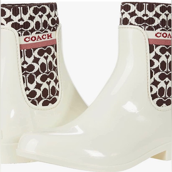 COPY - NWT COACH Rivington Rain Bootie, Available in red or white and multiple … - Picture 2 of 11